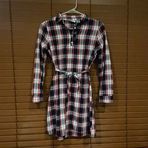 Girls Matching Family Plaid Shirt Dress